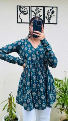 Daily wear printed cotton tops