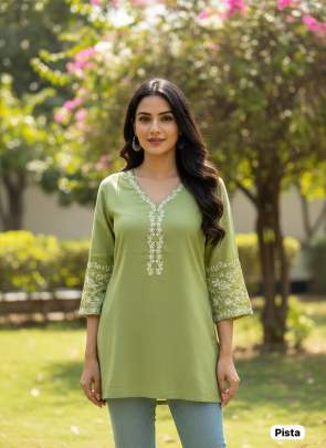 Embroidery Work Kurti Wholesaler