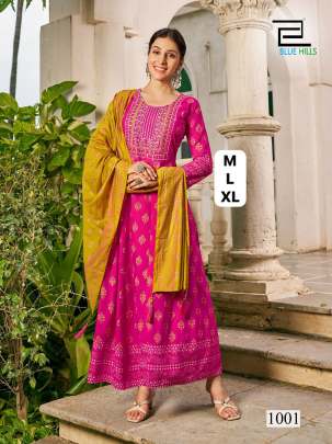 Fashionable Pink Gown For Ladies