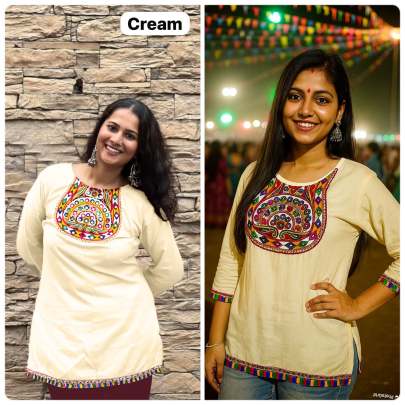 Heavy rayon festival top