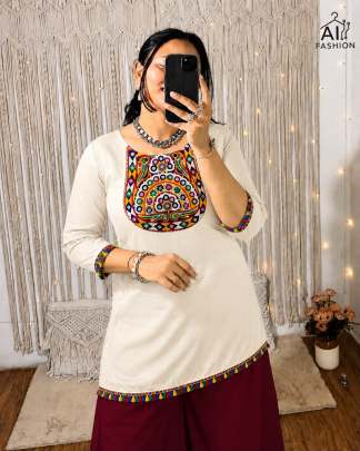 Heavy rayon festival top