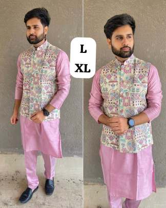 Kurta Pant Koti Set for Men