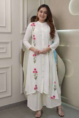 Long flared kurti with palazzo