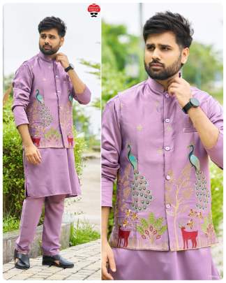 Malai satin kurta pant set