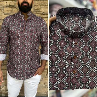Printed cotton ethnic wear for men