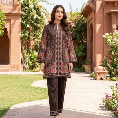 Printed cotton linen co-ord set for women