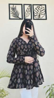 Women's cotton office wear tops