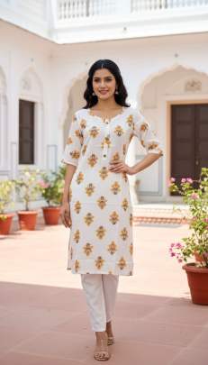 Rayon straight kurti 