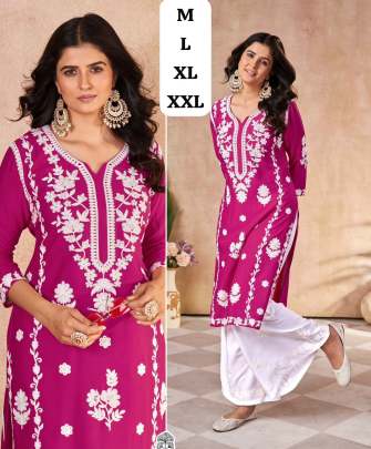 Heavy Embroidery Work Long Kurti