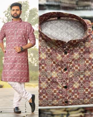 trendy printed rayon schiffli kurtas 