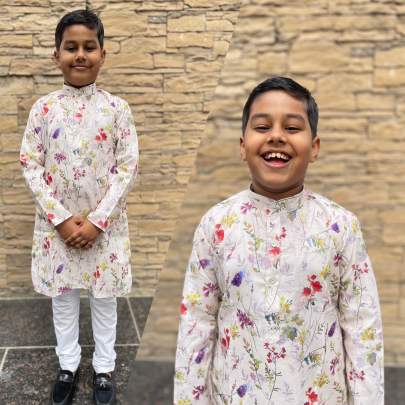 Amazing Kids Cotton Printed Kurta Pyjama