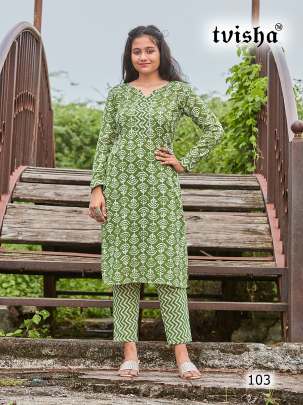 RAASHEE-COTTON PRINTED KURTI WITH PANT 