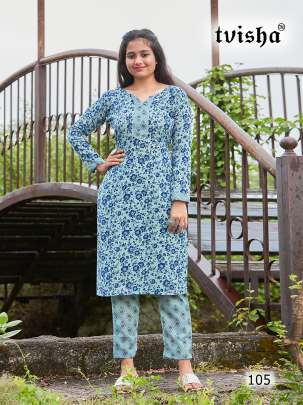 RAASHEE-COTTON PRINTED KURTI WITH PANT 