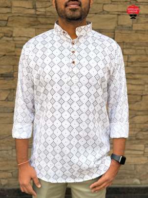 Casual wear short printed kurta