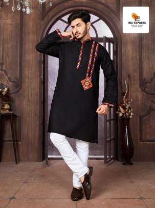 Cotton Embroidered Kurta for Men