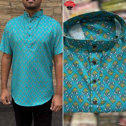 Cotton mens short kurta for summer 