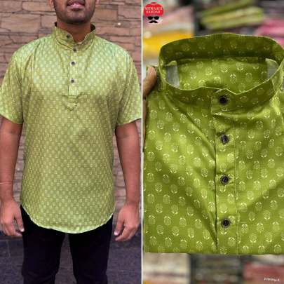 Cotton printed short kurta 