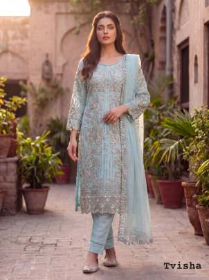 Designer ready to wear suit with embroidery work