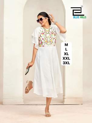 Double Layer Sleeves Pattern Gown For Women