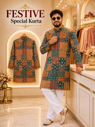 Ethnic Men's Cotton Kurta Manufacturer
