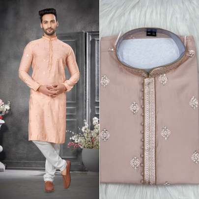 FABULOUS COTTON SILK KURTA PYJAMA FOR MEN