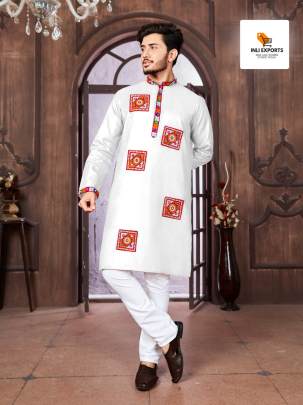 Festive Kurta for Men with Embroidery