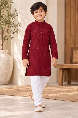 Festive Special Kids Chikankari Kurta Set Wholesaler