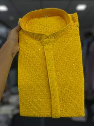 Haldi Special lakhnavi kurta, designer Long kurta