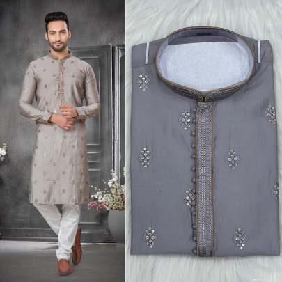 INCREDIBLE HEAVY COTTON SILK MENS KURTA PYJAMA 