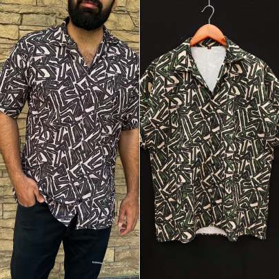 LOVELY POP CORN TEXTURED PRINTED SHIRT FOR MEN