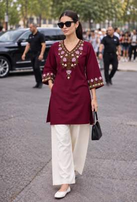 Maroon wholesale kurti supplier