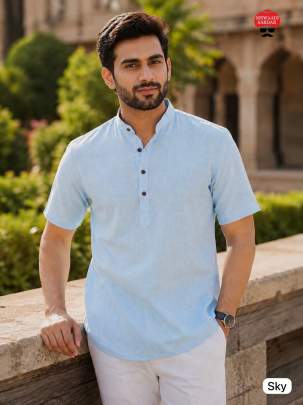 Men's Short Kurta, Khadi Linen Kurta