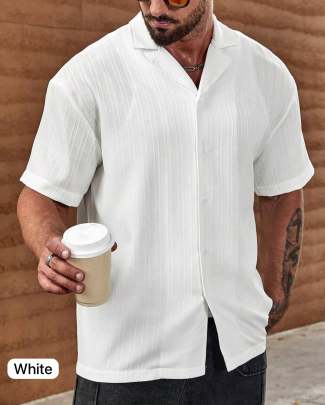 OUTSTANDING SOFT FABRIC WHITE SHIRT FOR MEN