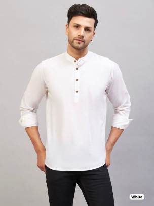 Men Regular Fit Short Kurta