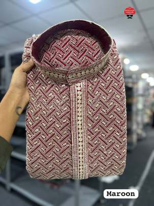 Party Wear Embroidered Kurta For Men