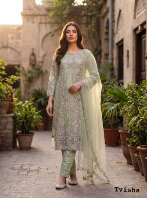 Pastel shade designer ready to wear suit 