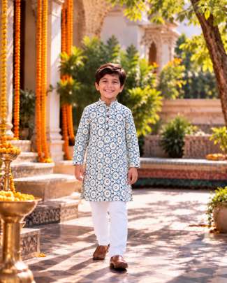 Printed Kurta Pyjama Set for Kids