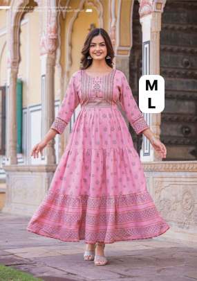 Rayon Print Anarkali