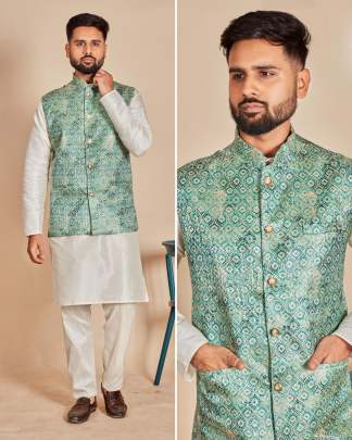 SPLENDID READY TO WEAR KURTA PYJAMA WITH KOTI FOR MEN