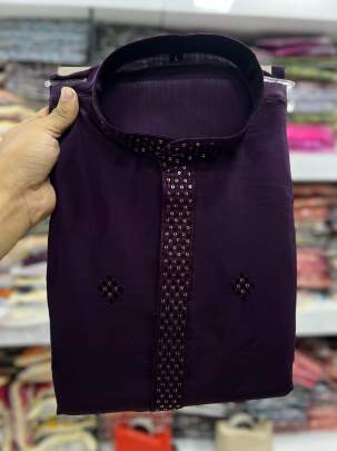 Silk Embroidered Kurta