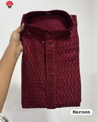 Stylish men kurta with embroidery