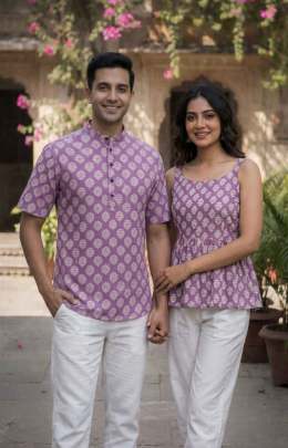Summer Couple Collection  Trendy Cotton Printed Set