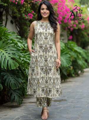 Trending Long Flared Kurti with Pant  Everyday Fashion