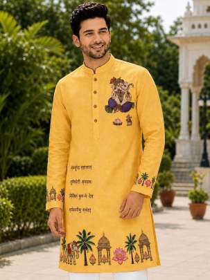Trendy Ganpati Special Men's Kurta 