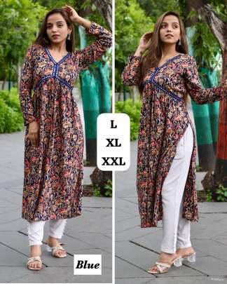 Trendy Naira cut full flair dress with long sleeves 