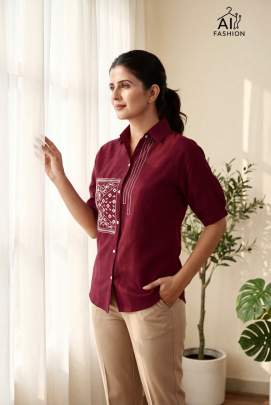 Trendy Office wear Embroidery Work Shirts