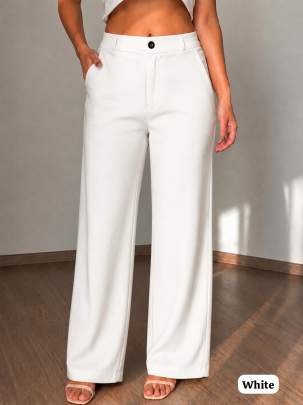 White Korean pant perfect for office wear, travel, college, casual outings, business meetings, and everyday styling.