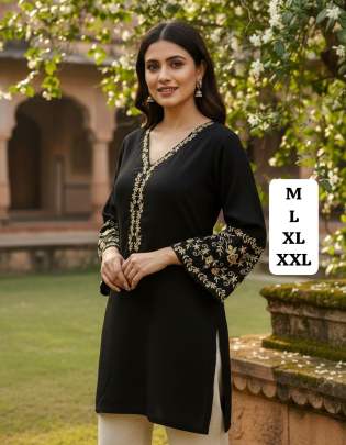 Short Length Embroidered Kurti Manufacturer