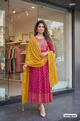 Wholesale Anarkali Gown with Dupatta