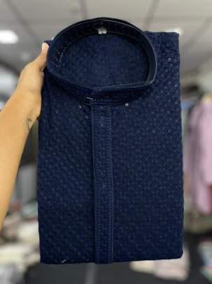 traditional Navratri wear men Chikankari kurta pyajama 